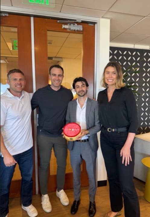 A coldcake hand-delivered to the Virio team